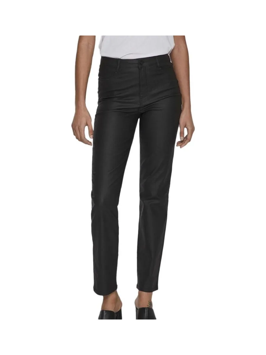 Jean Enduit Noir Femme Vila Commit 2