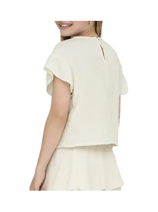 T-Shirt Blanc Fille Kids ONLY Kogthyra 2