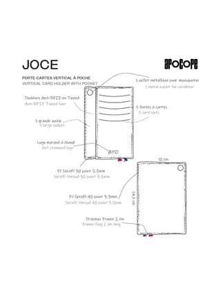 JOCE - Porte-cartes vertical à poche en liège - Naturel 26