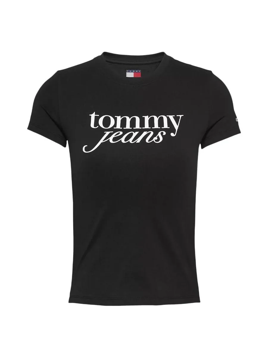 T-shirt Noir Femme Tommy Hilfiger Essential 2