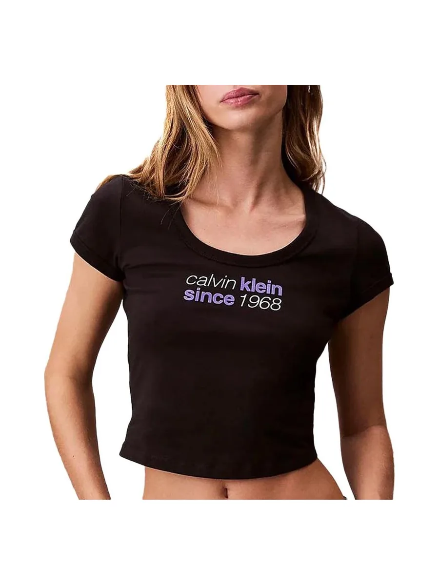T-Shirt Noir Femme Calvin Klein Jean Baby 1