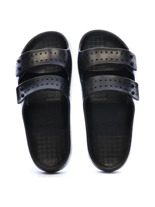 Claquettes Noir Homme Lacoste Strap CMA 3
