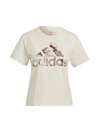 T-Shirt Beige Femme Adidas Aop 2