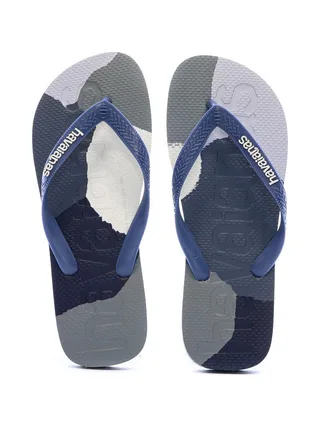 Tongs Bleu/Marine/Grise Homme Havaianas Logomania 3