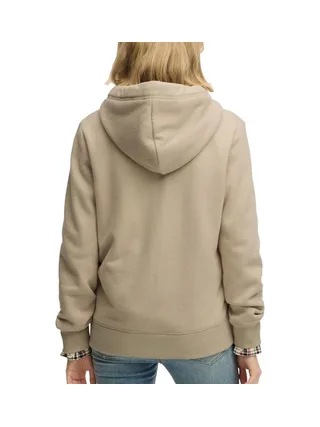 Sweat Taupe Femme Superdry Essential Logo Ziphood Hb 2