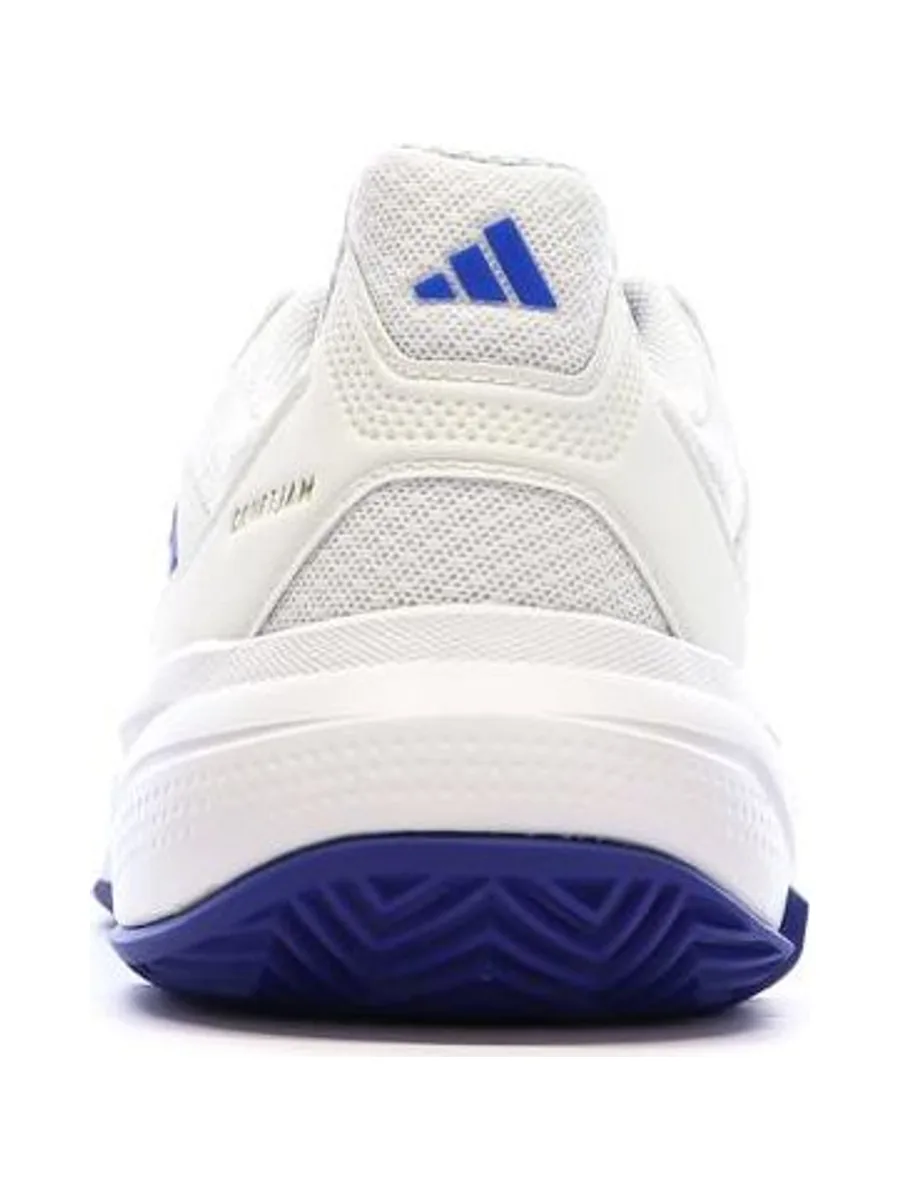 Baskets Blanches/Bleu Homme Adidas Courtjam 4