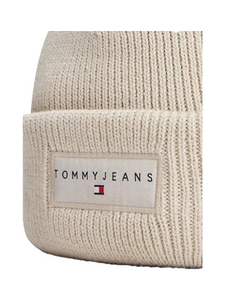 Bonnet Beige Mixte Tommy Hilfiger Linear Beanie 2