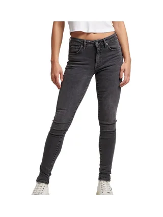 Jean Skinny Noir Femme Superdry Mid Rise 1