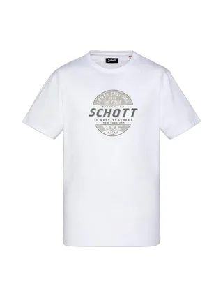 T-shirt Blanc Homme Schott TSUSTOUR 1