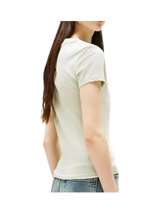 T-shirt Vert Clair Femme Tommy Hilfiger Slim Linear DW0DW21164 2