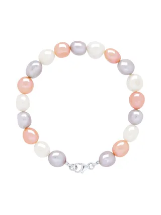 Bracelet Véritables Perles de Culture d'Eau Douce Baroques 8-9 mm — Argent 925 Millièmes — 18 cm 1