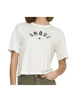 T-shirt Écru Femme JDY Stay 1