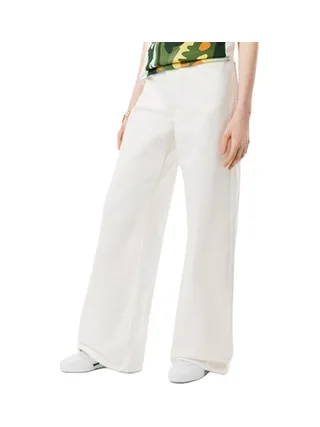 Jean Blanc Femme Lacoste Runway Wide 1
