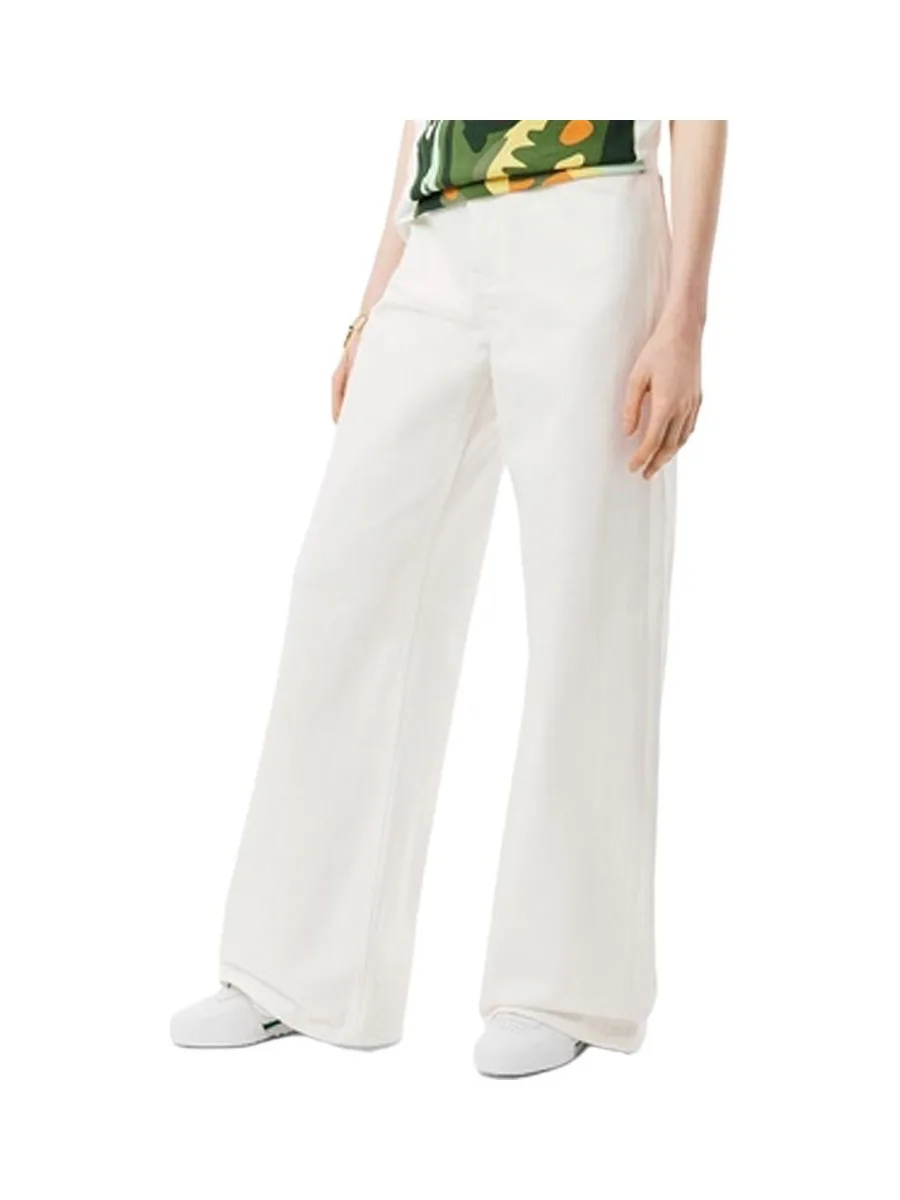 Jean Blanc Femme Lacoste Runway Wide 2