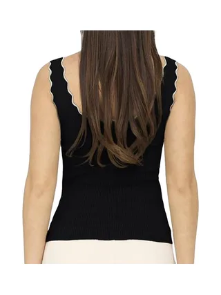 Débardeur Noir/Ecru Femme JDY Nanna 2