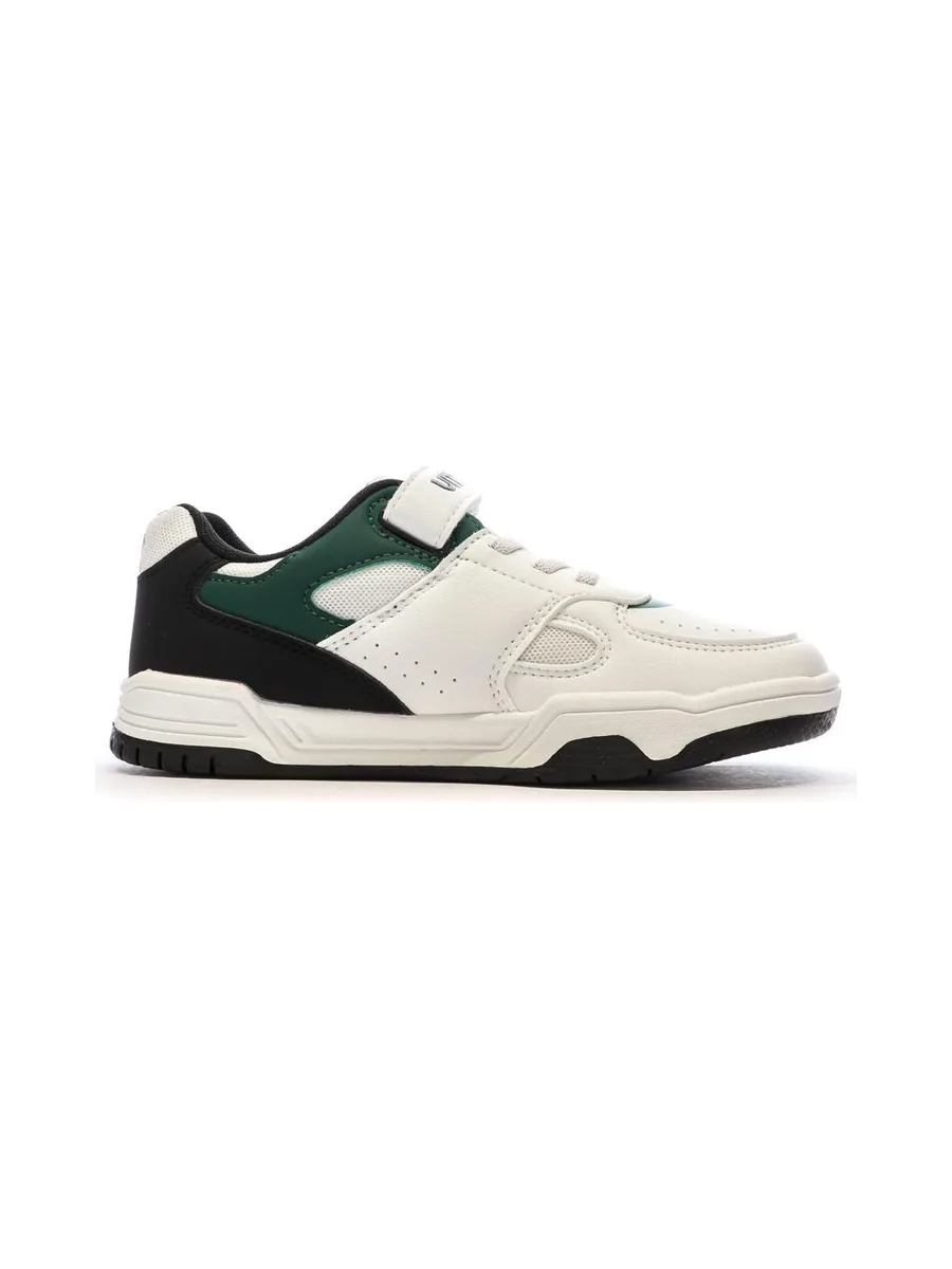 Baskets Blanches/Noires/Vert Garçon Umbro Travys 3