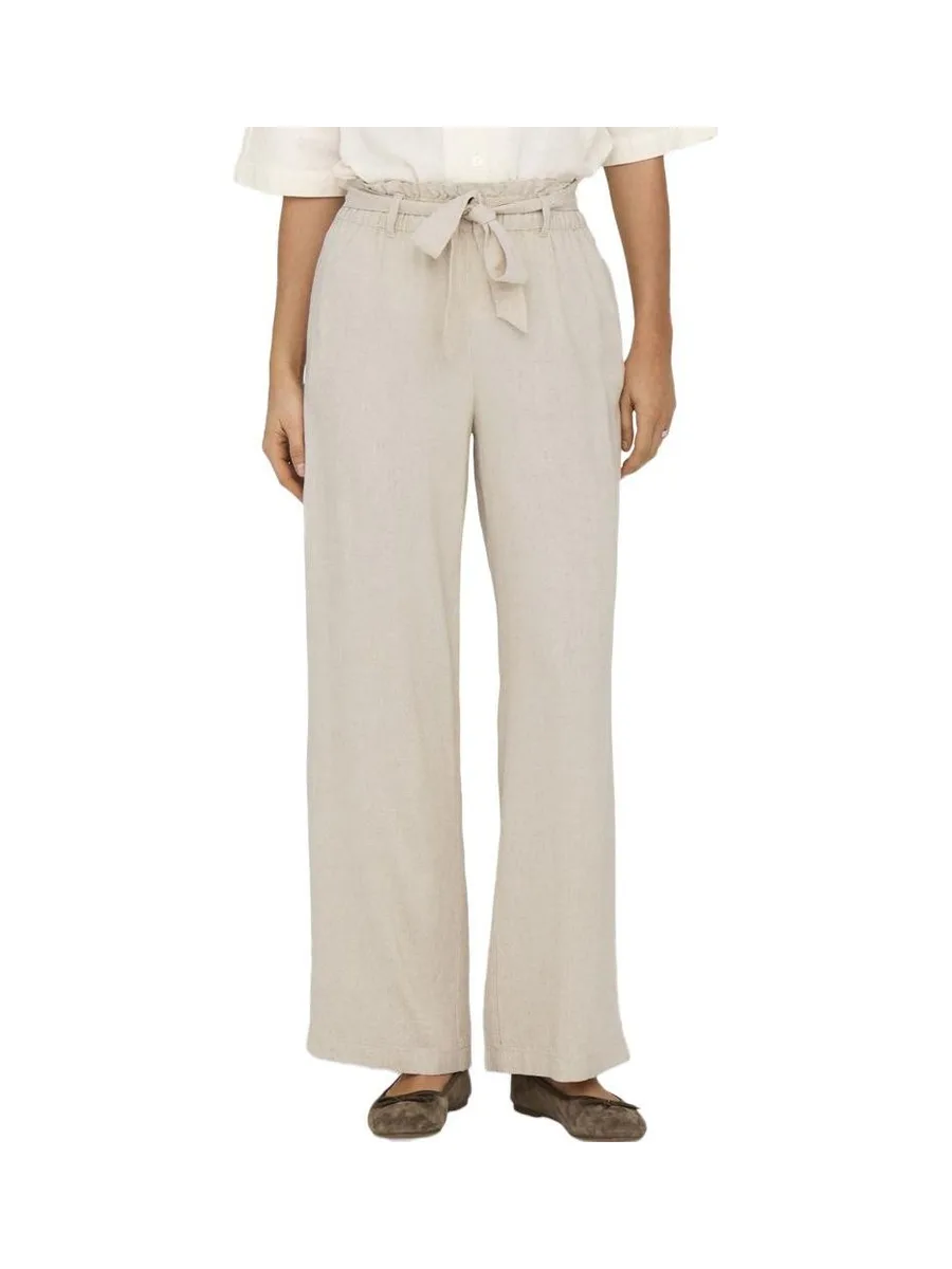Pantalon en lin Beige Femme JDY Say 2