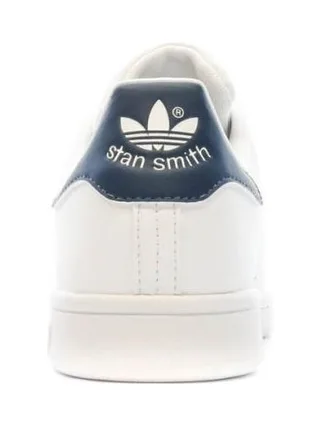 Baskets Blanches/Marine Fille/Femme Adidas Stan Smith 3