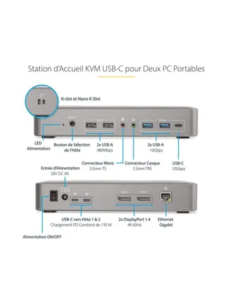 USB-C KVM Docking Station Dual 4K 60Hz 8