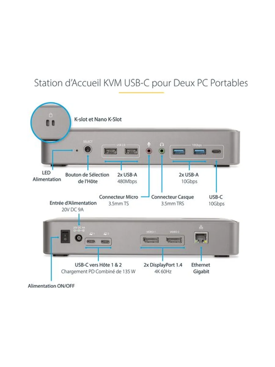 USB-C KVM Docking Station Dual 4K 60Hz 8