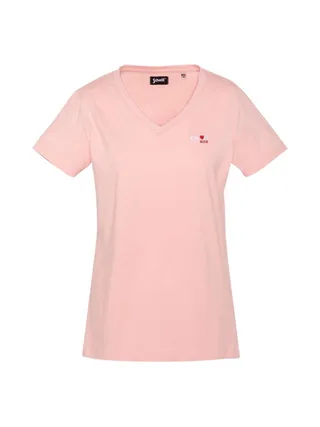 T-Shirt Rose Femme Schott TSBRODEDW 1