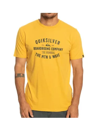 T-Shirt Jaune Homme Quiksilver flockup 1