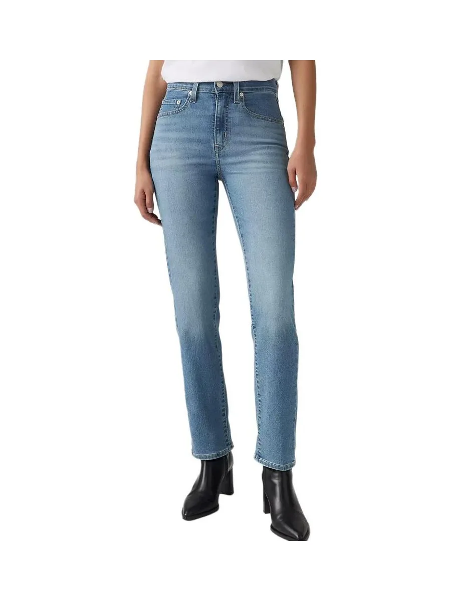 Jean 724 Bleu Clair Femme Levi's High Rise Straight 18883 2