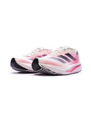 Chaussures de running Blanches/Roses Femme Adidas Adizero 6