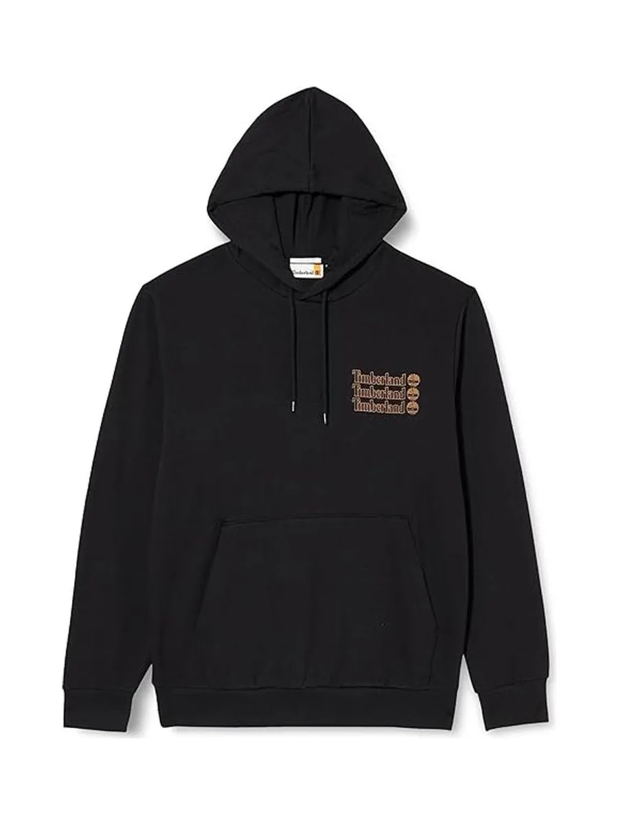 Sweat à Capuche Noir Homme Timberland Hoodie 2 Tier 3 2