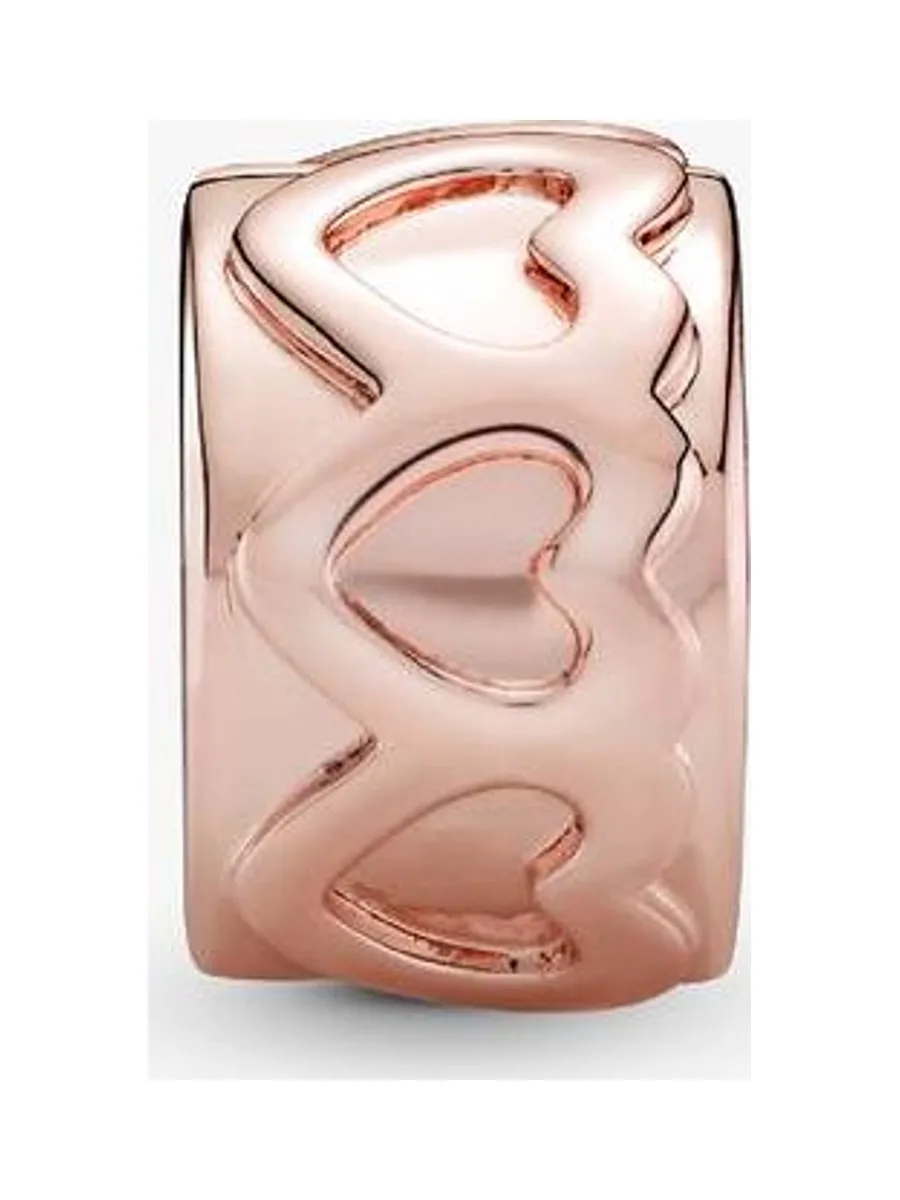 Pandora - Clip Cœur en plaqué or rose 14 carats 2