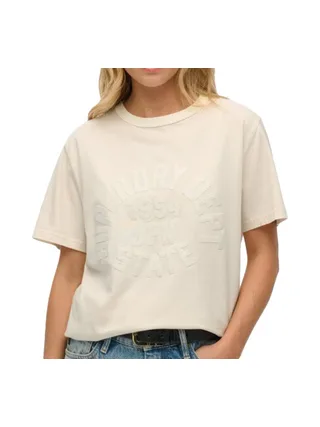 T-Shirt Blanc Femme Superdry Athletic Tonal 1