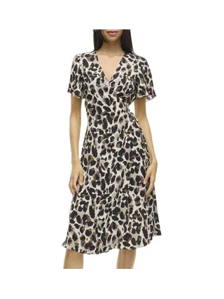 Robe Ecru à Motif Femme Vila Lovie 1