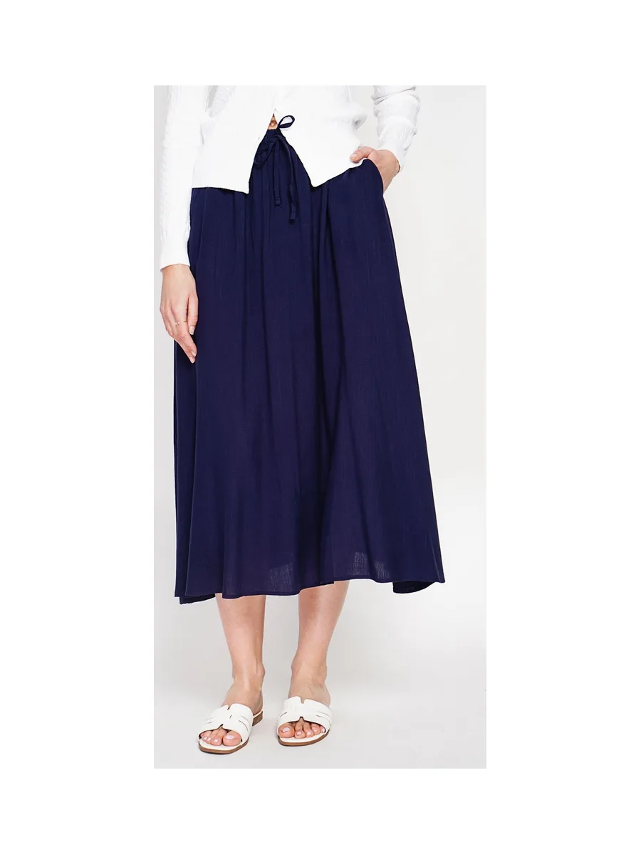 Jupe longue taille élastiquée poches latérale 15