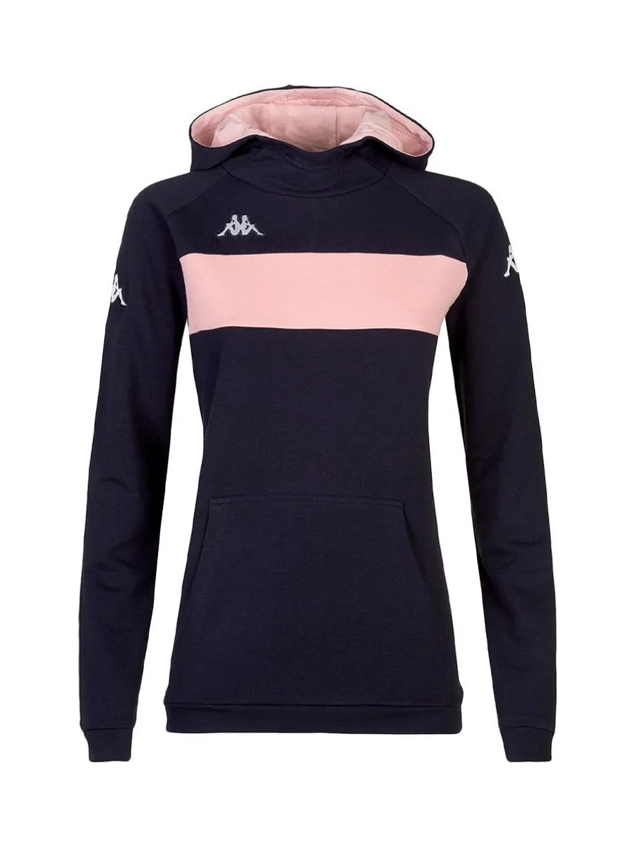Sweat capuche Marine/Rose Femme Kappa Daccia 2