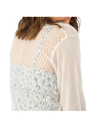 Gilet Écru dentelle Femme Deeluxe Milsa 2