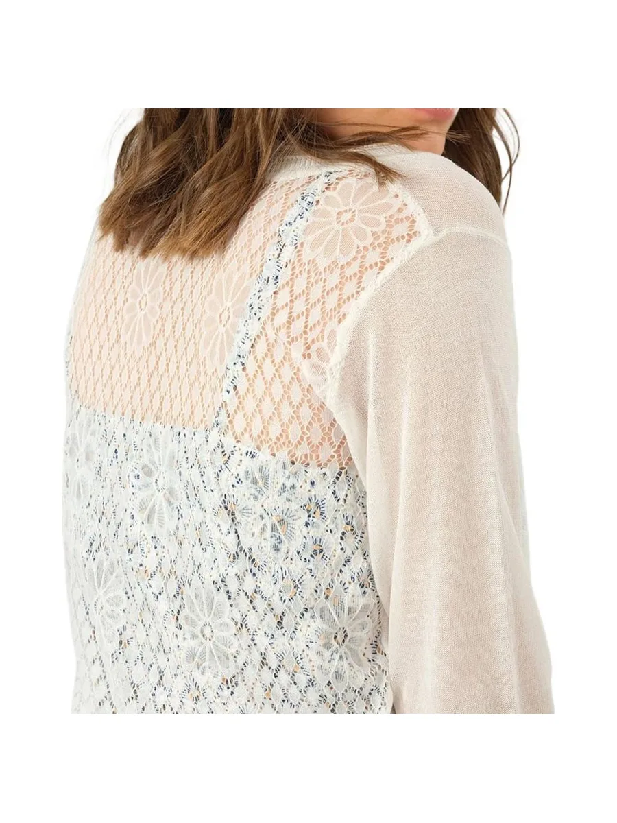 Gilet Écru dentelle Femme Deeluxe Milsa 3