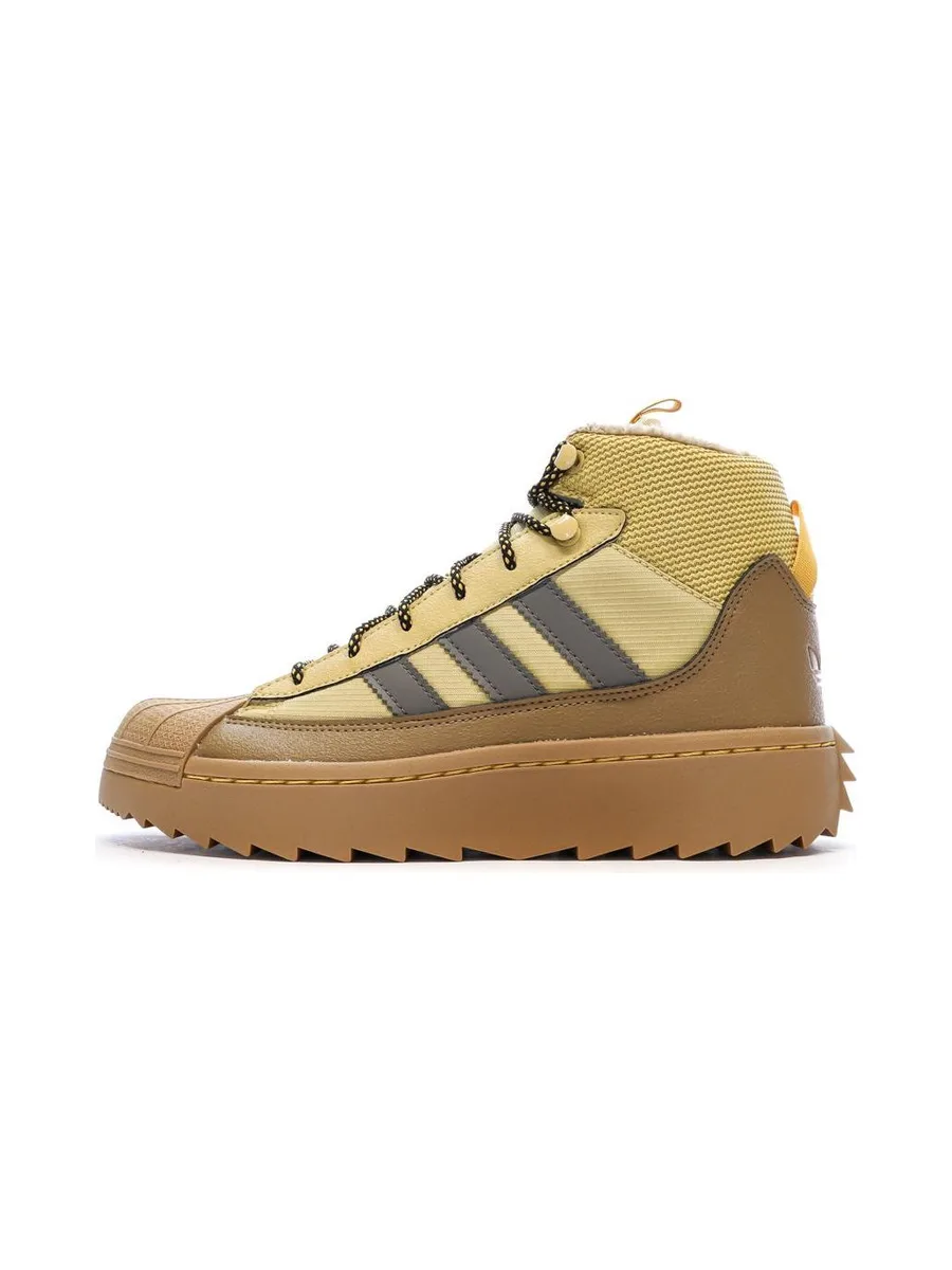 Baskets Camel/Jaune Femme Adidas Superstar Winter 2