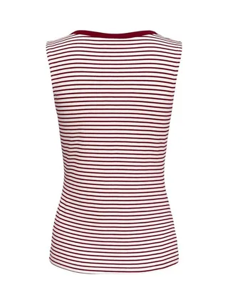 Débardeur Rouge/Blanc Femme JDY Sissy 2