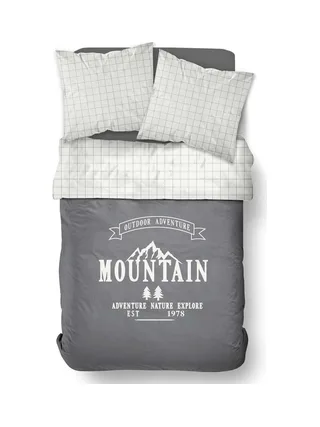 Parure de lit imprimé a carreaux coton Today MOUNTAIN 220x240 3