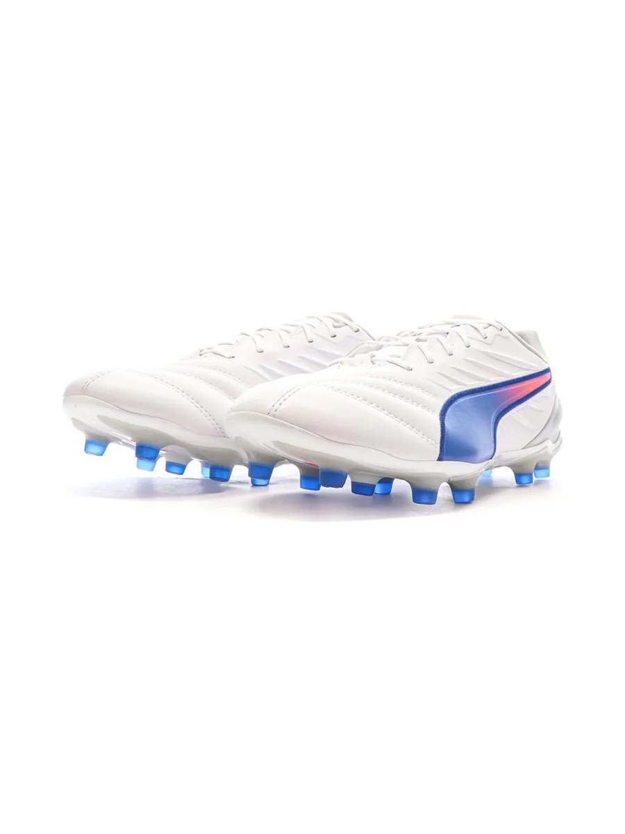 Chaussures de football Blanches/Bleu Homme Puma King Pro 7