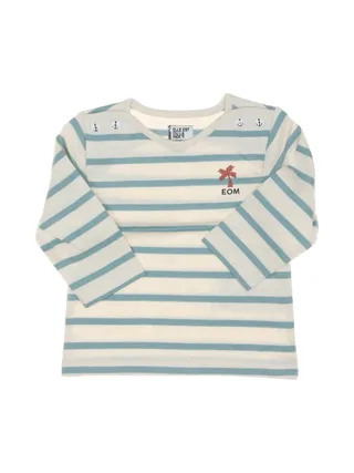 T-Shirt Blanc/Bleu Garçon EOM Eloris 1