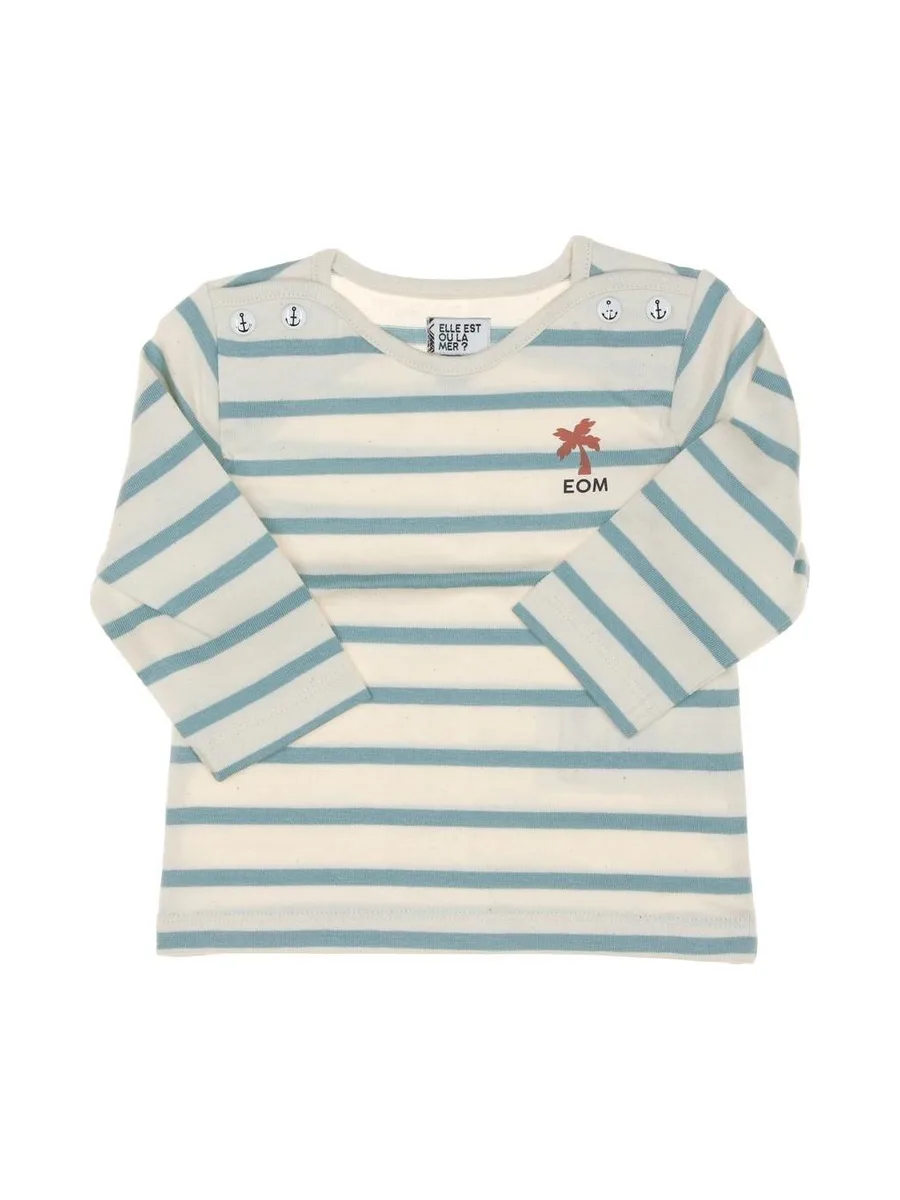 T-Shirt Blanc/Bleu Garçon EOM Eloris 2