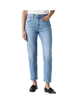Jean 501 Bleu Clair Femme Levi's Original Cropped Indigo 1