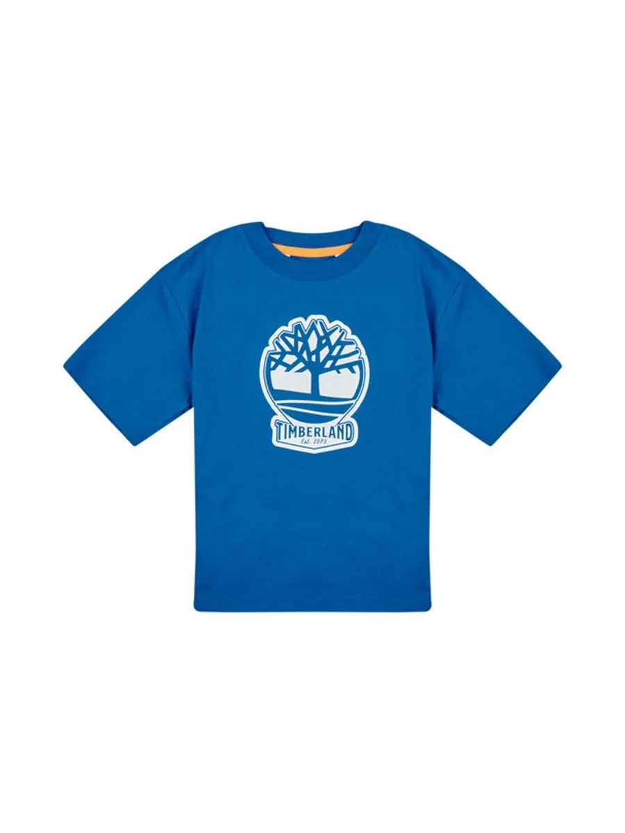 T-Shirt Bleu Garçon Timberland T60422 2