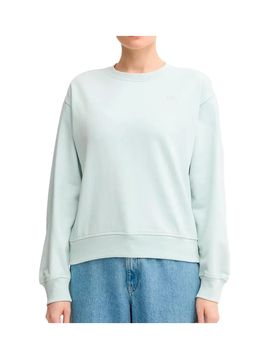 Sweat Bleu Femme Calvin Klein Jeans Archive Logo Fren 1