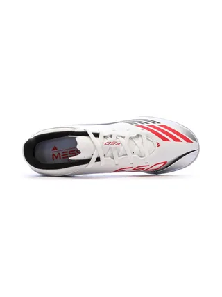 Chaussures de Foot Blanches Adidas F50 Messi Club TF 4