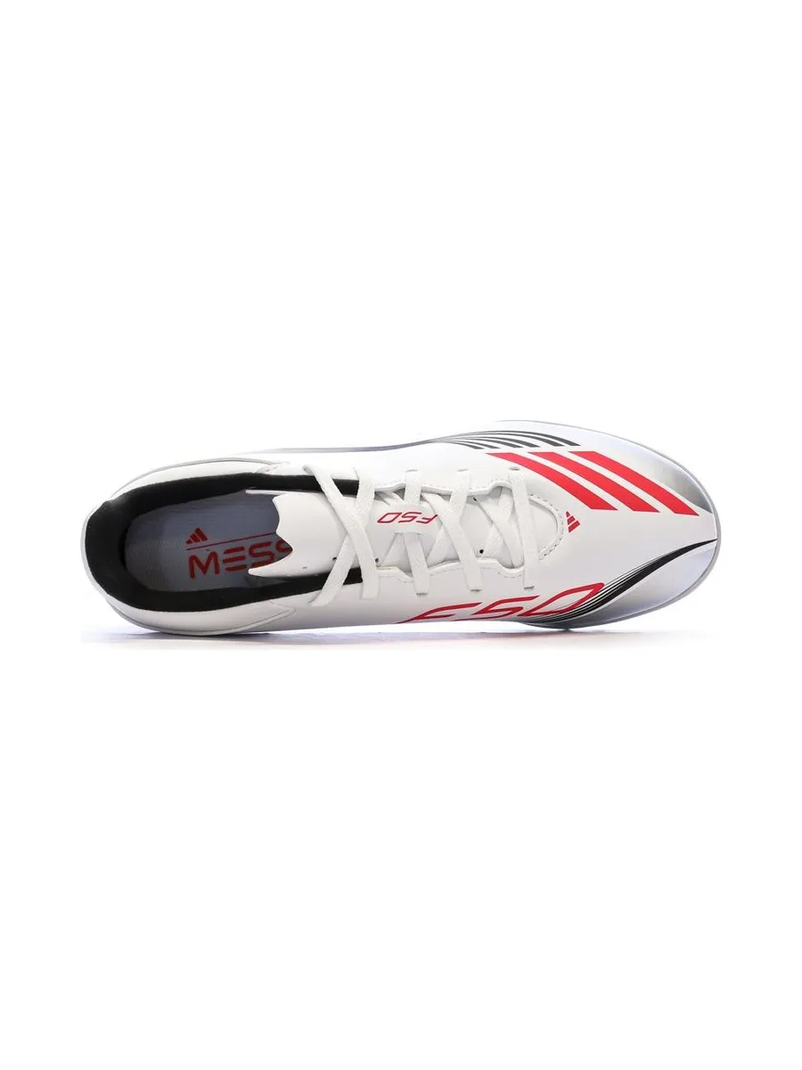 Chaussures de Foot Blanches Adidas F50 Messi Club TF 5