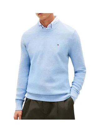 Pull Bleu pastel Homme Tommy Hilfiger Structure 1