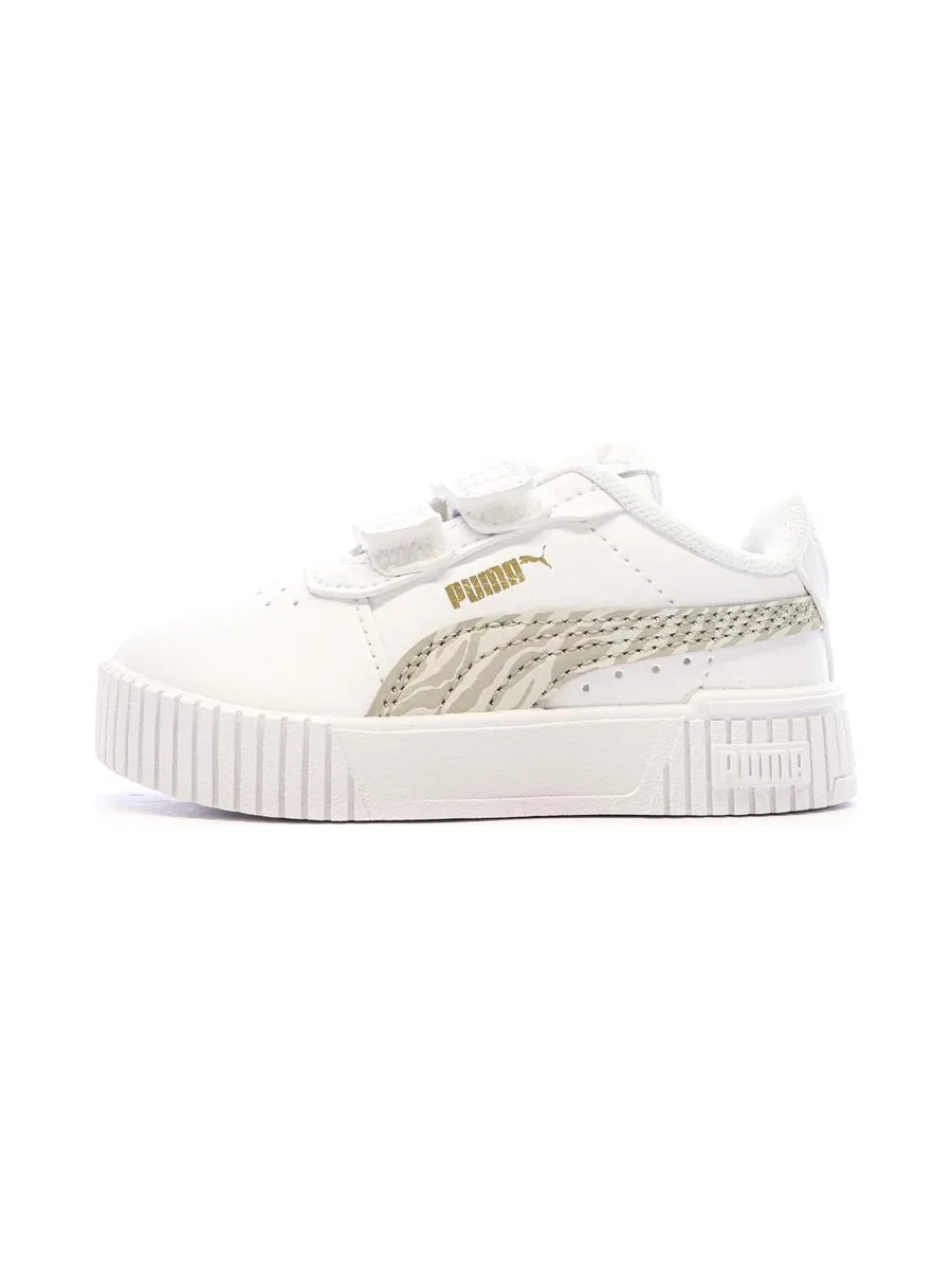 Baskets Blanches/Beiges Fille Puma Carina 2.0 2