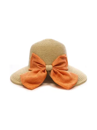 Chapeau de Paille Orange Femme Via Lorenzo Bohème 3
